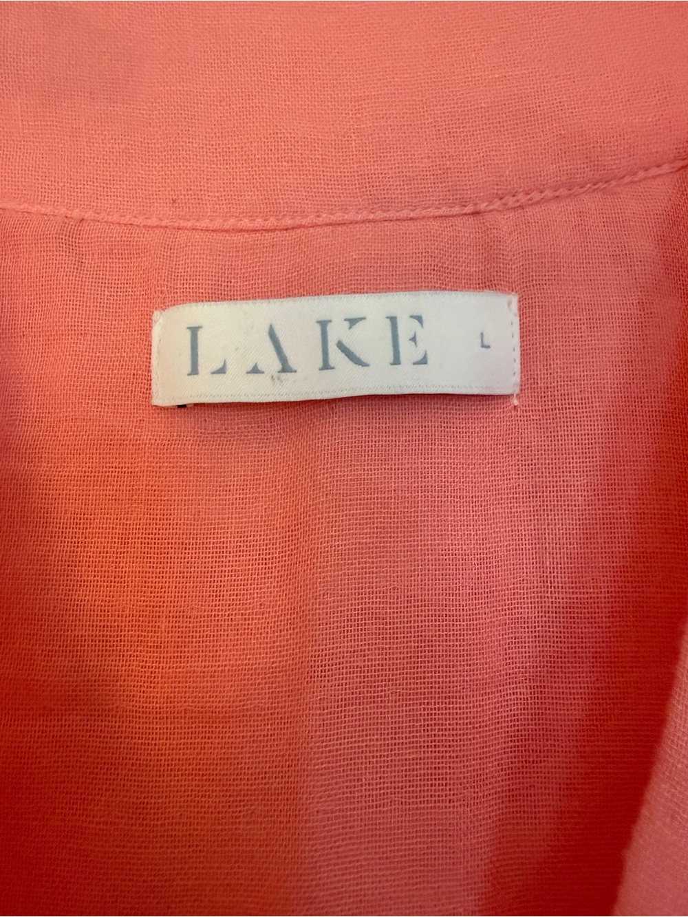 Cotton V-Neck Maxi Dress or Cover-Up in Pink by Lake - Picture 2 of 4